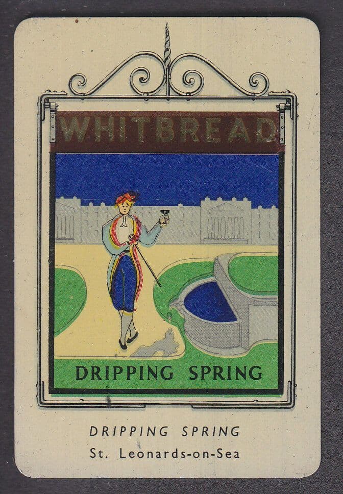 Dripping Spring St Leonards On Sea Sussex Metal Pub Sign Whitbread Ephemera