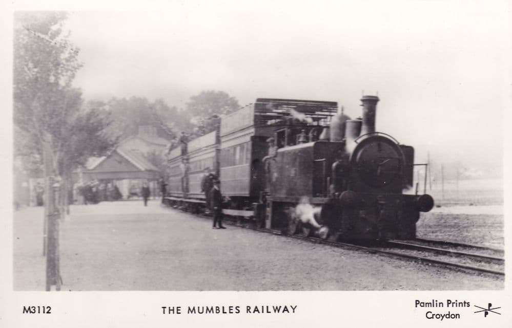 Driver & Ticket Inspector The Mumbles Railway Postcard
