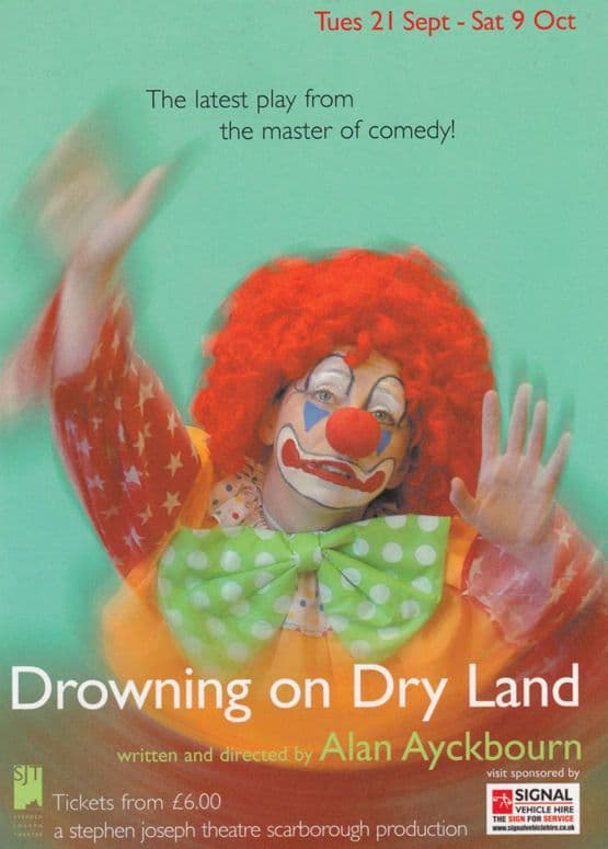 Drowning On Dry Land Alan Ayckbourn New Vic Theatre Poster Postcard Style Card