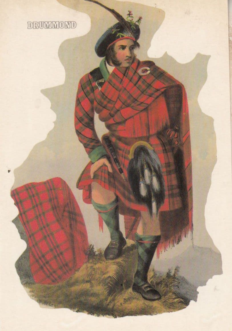 Drummond Scottish Kilt Fashion Scotland Postcard