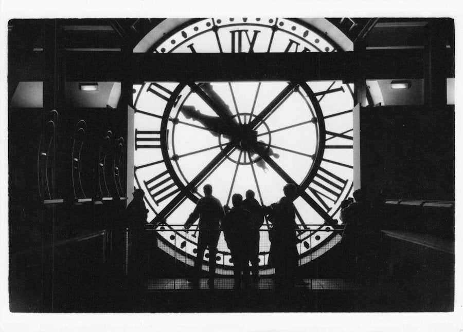 Belle Epoque French France Station Antique Clock Exhibit Photo Award Postcard