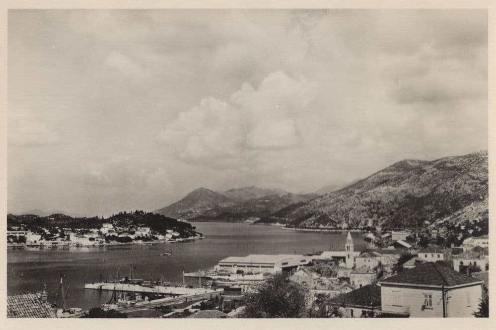 Dubrovnik Croatia Aerial Real Photo Postcard