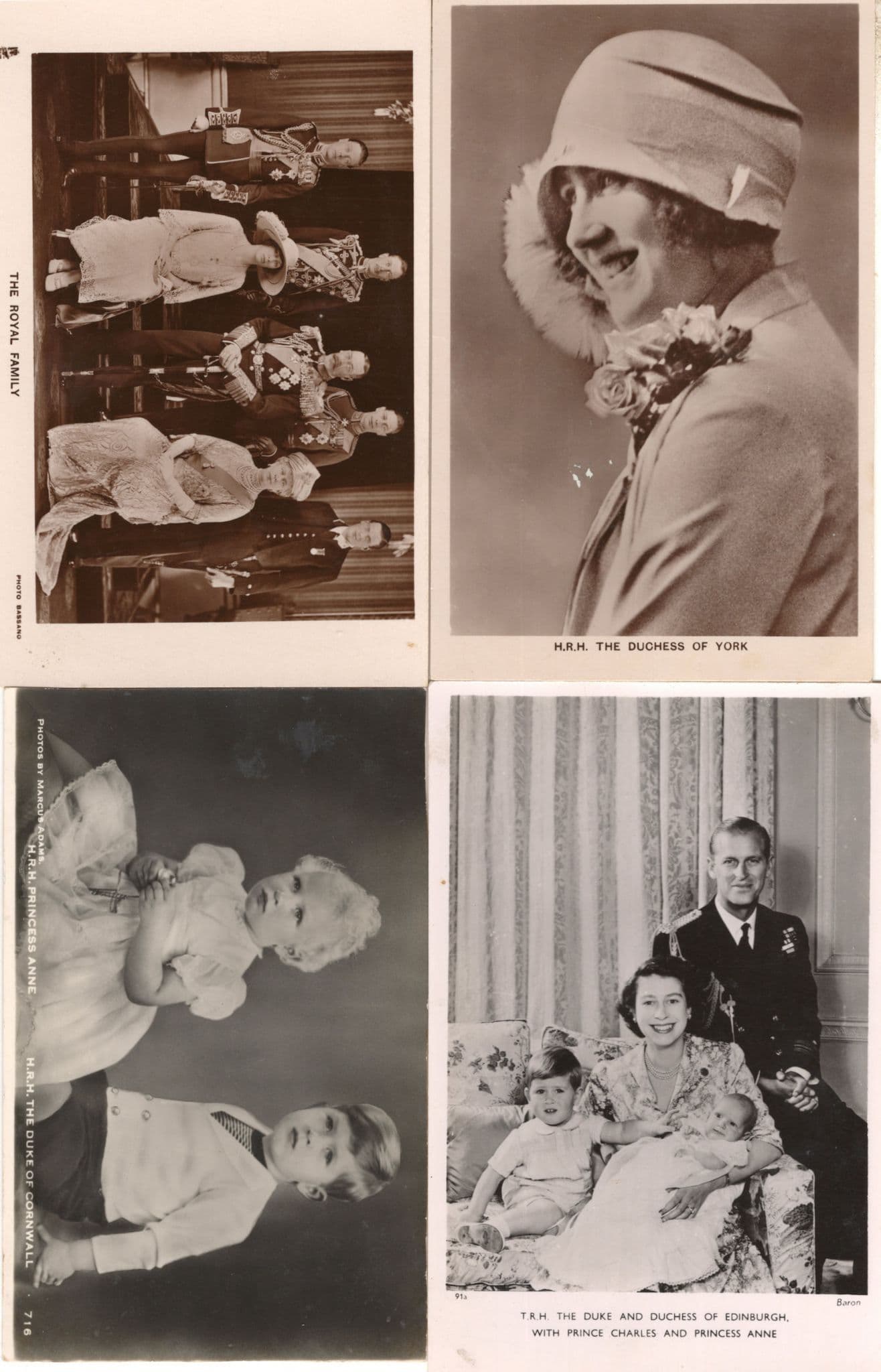 Duchess Of York Edinburgh 4x Royal Family Real Photo Old Postcard s