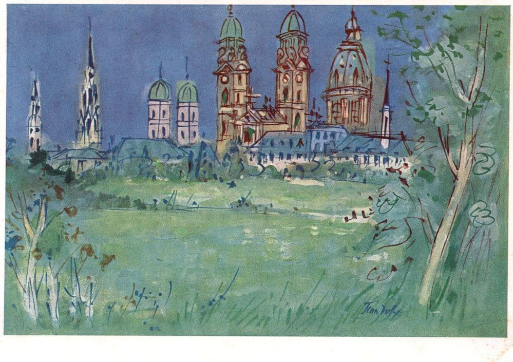 Dufy Munchen 1958 German Old Painting Postcard
