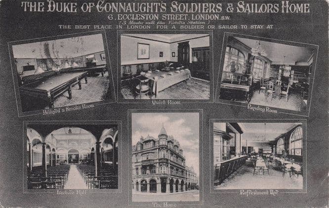 Duke Of Connaughts Soldiers Sailors Room London Old Postcard