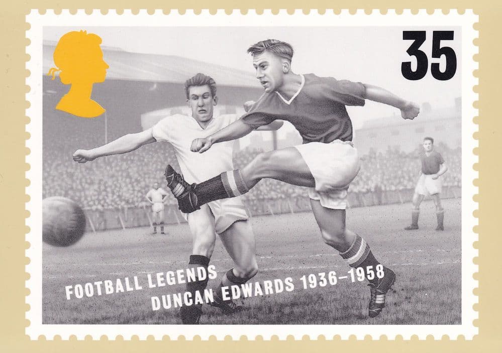 Duncan Edwards of Manchester United Limited Edition Football Postcard