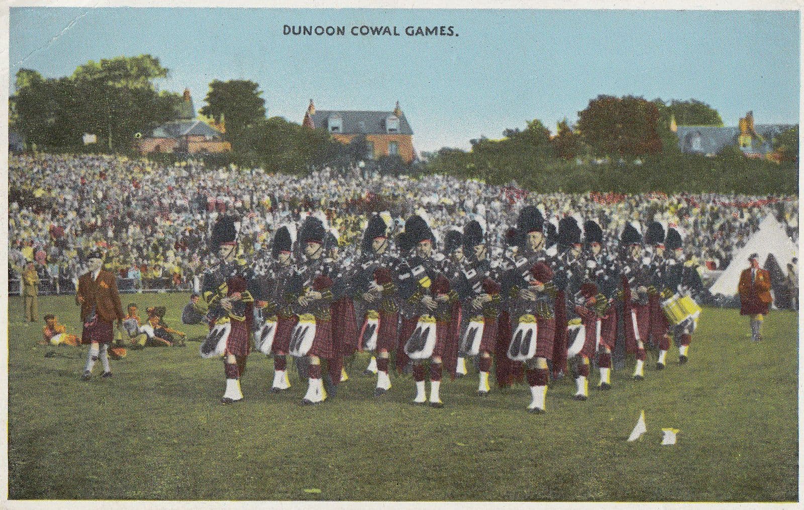 Dunoon Cowal Games Antique Scottish Postcard