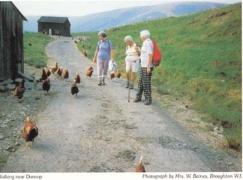 Dunsop Walking Hiking Rare Lancashire Village Postcard