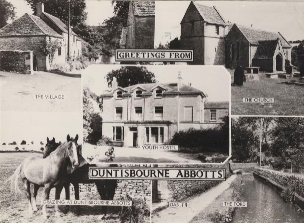 Duntisbourne Abbotts Gloucester Ford River Youth Hostel RPC Postcard
