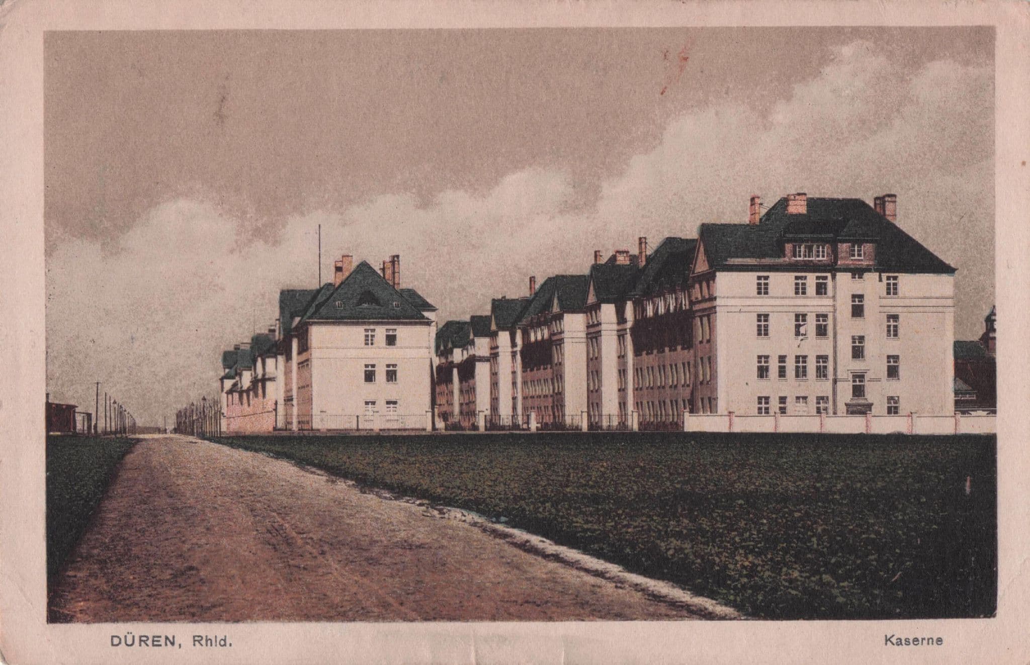 Duren Rhid Kaserne Old German Soldiers Message WW1 Postcard