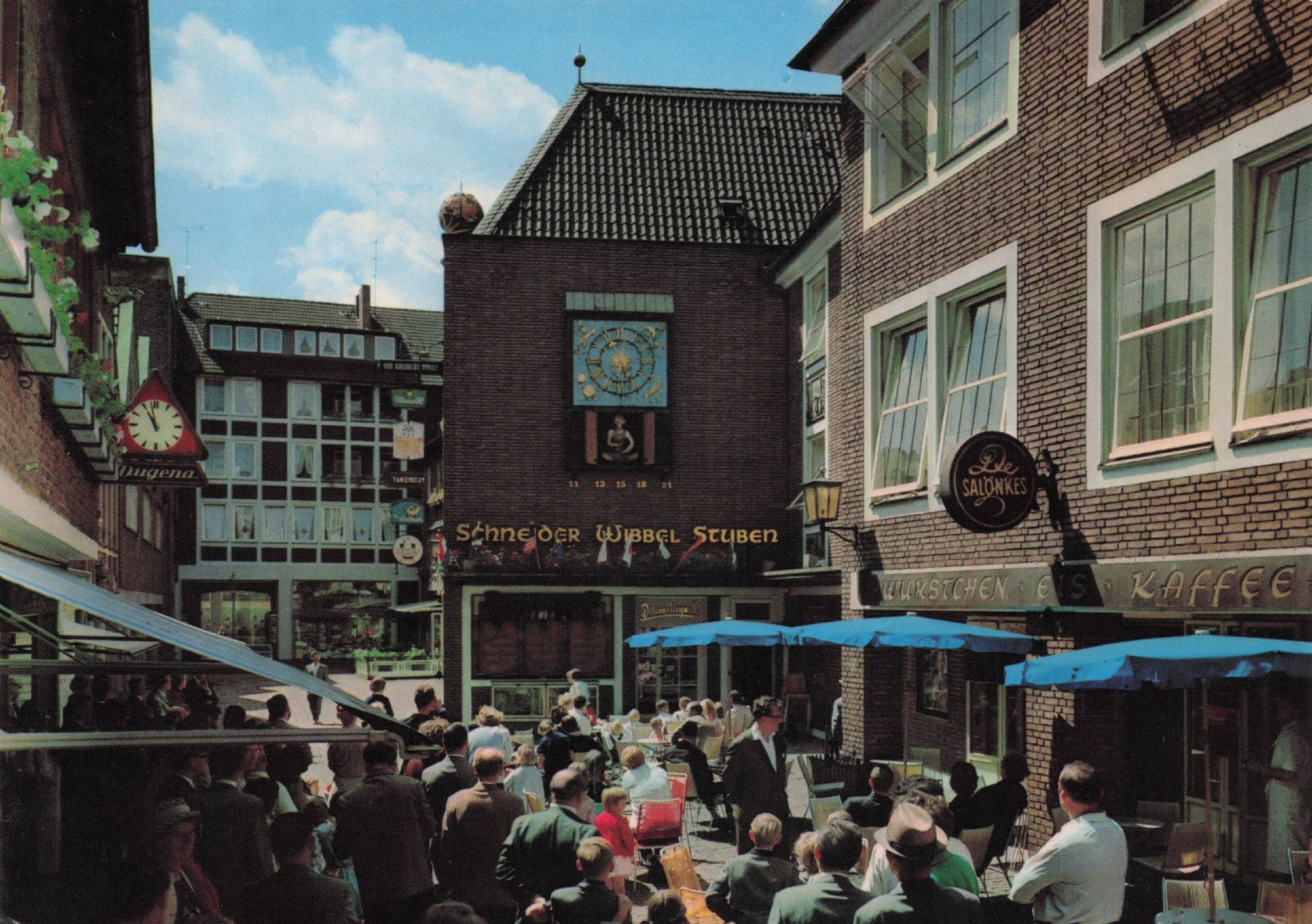 Dusseldorf Street Revellers at Schneider Wibbel Stuben Pub German Postcard