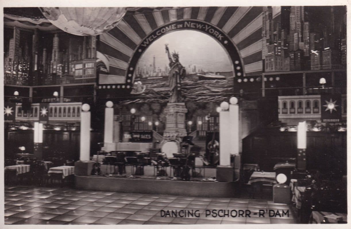 Dutch Dancing Pschorr Rotterdam Real Photo Cabaret Postcard