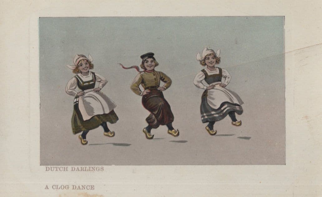 Dutch Darlings Clog Dance Real Photo Postcard