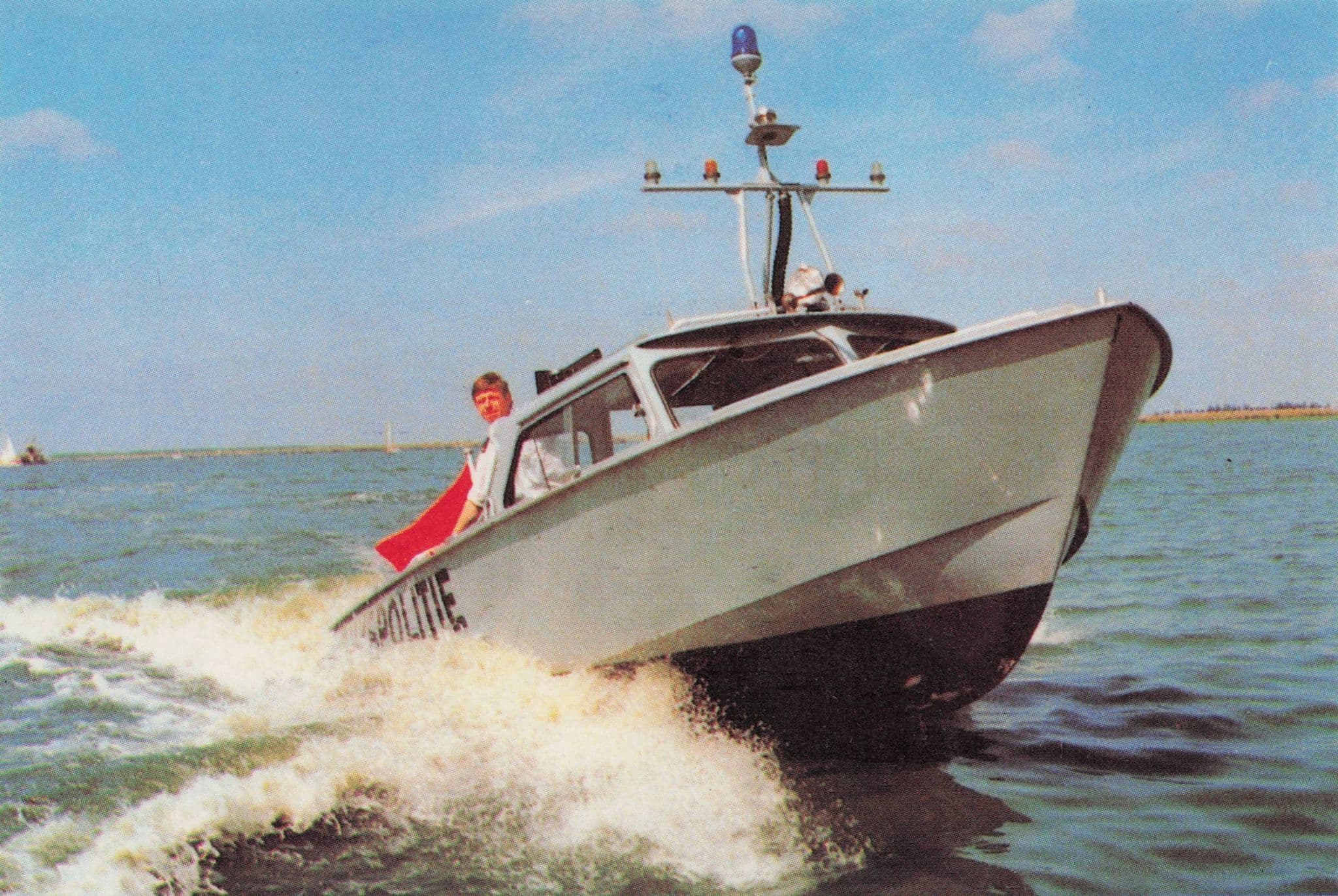 Dutch Holland Police Politie Mercruiser Ship Boat Photo Trade Card