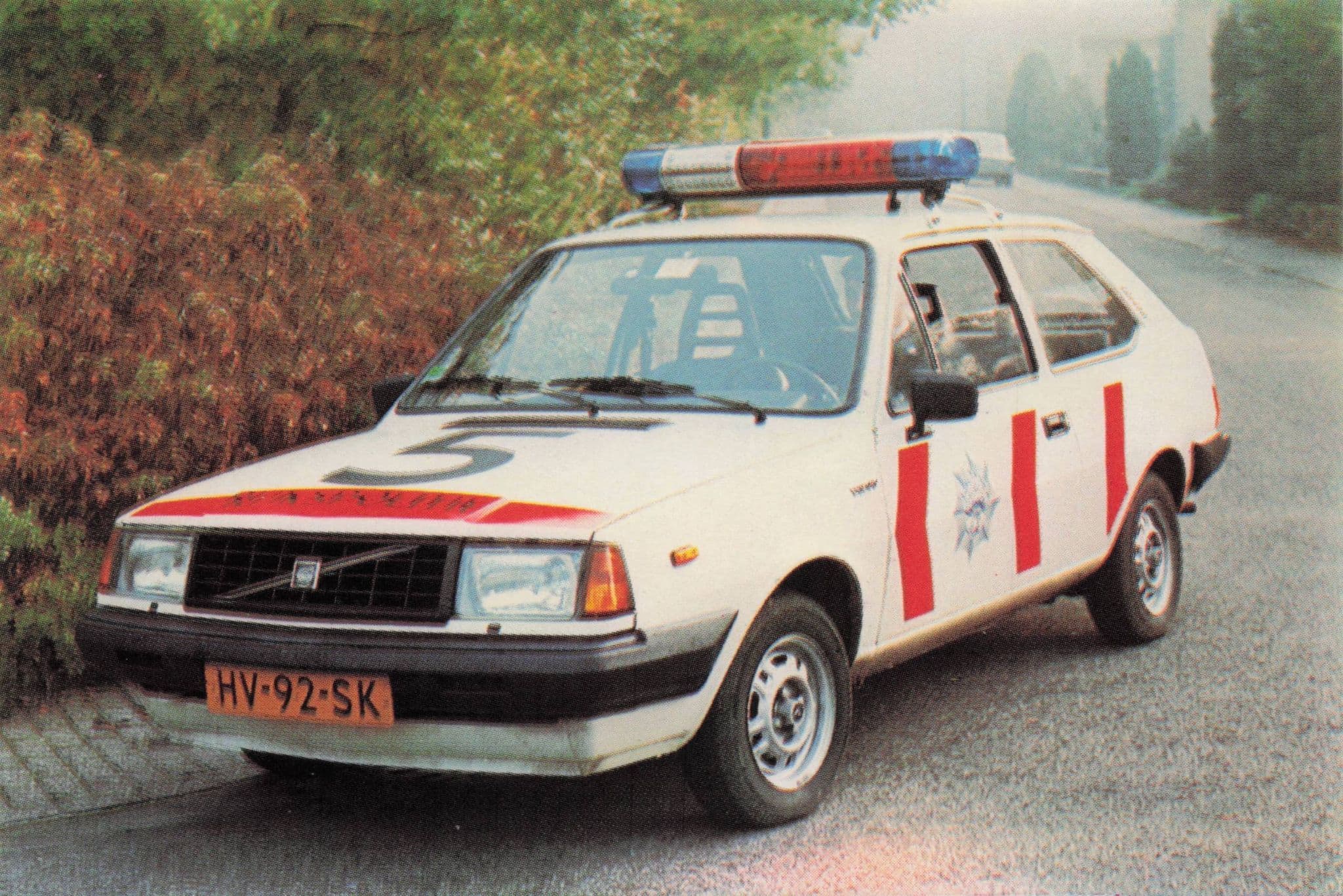 Dutch Holland Police Politie Volvo 343 Car Transport Photo Trade Card