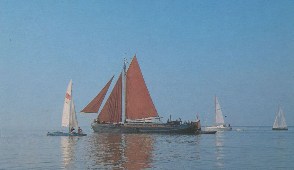 Dutch Tjalk Neljan Ship 1980s Postcard