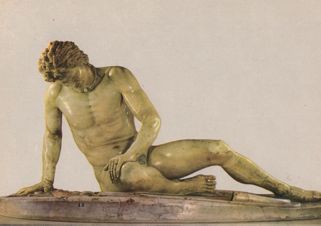 Dying Gaul Gaulois Mourant Rome Museum Italy Statue Postcard