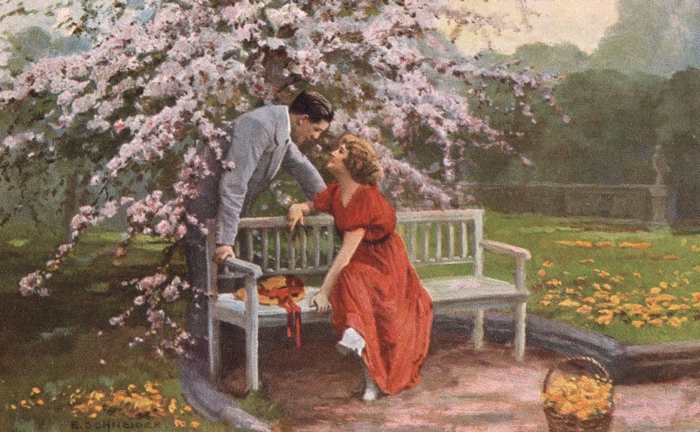 E Schneider Blutenzauber Painting Postcard
