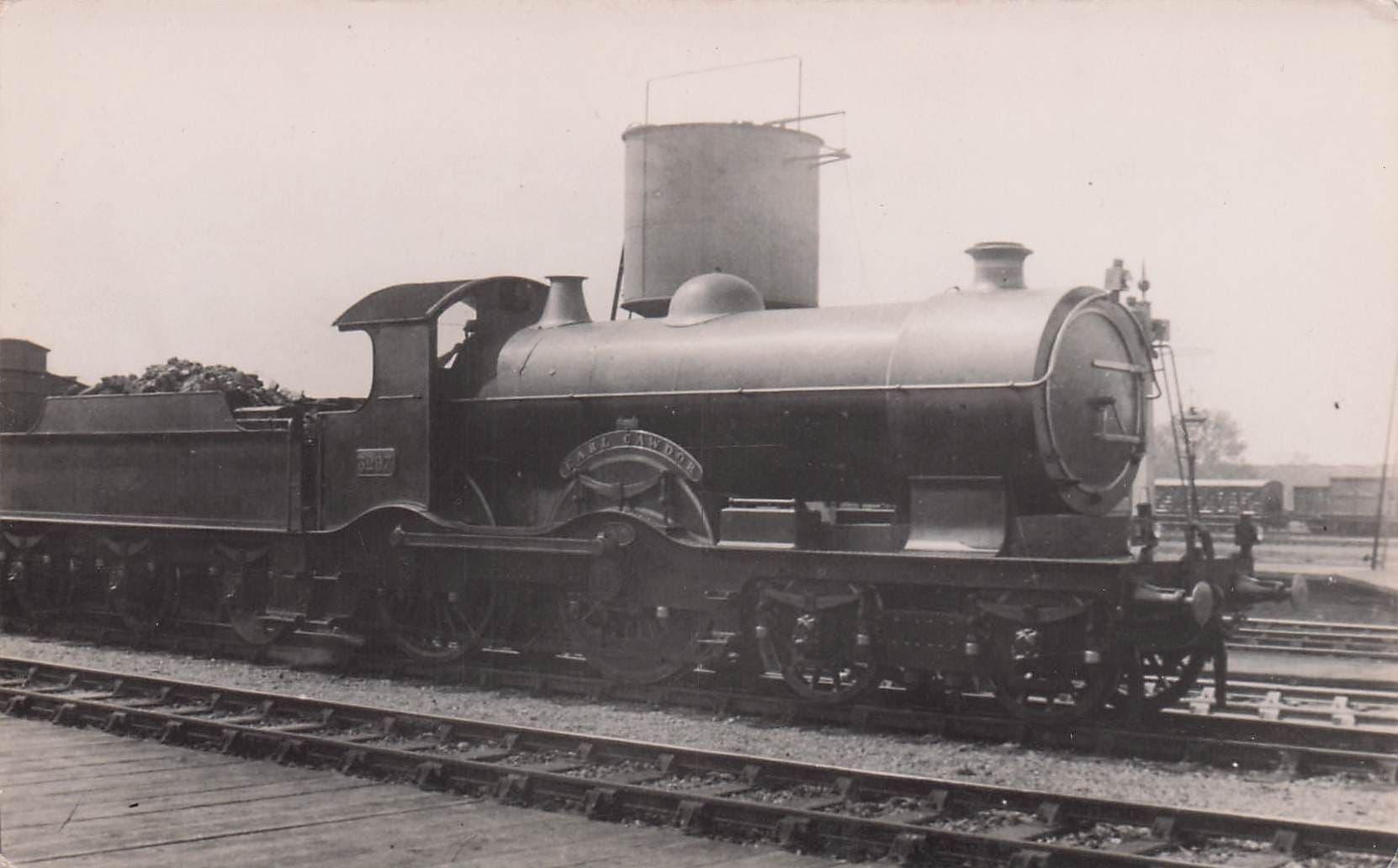 Earl Cardor Badminton 3297 GWR Train 4105 Old RPC Postcard
