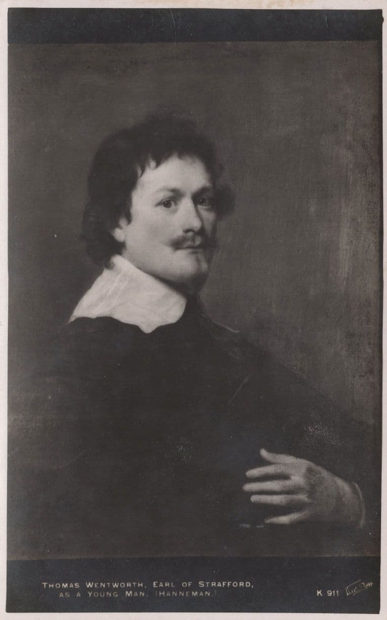 Earl Of Stratford Portrait Gallery Antique Painting Postcard