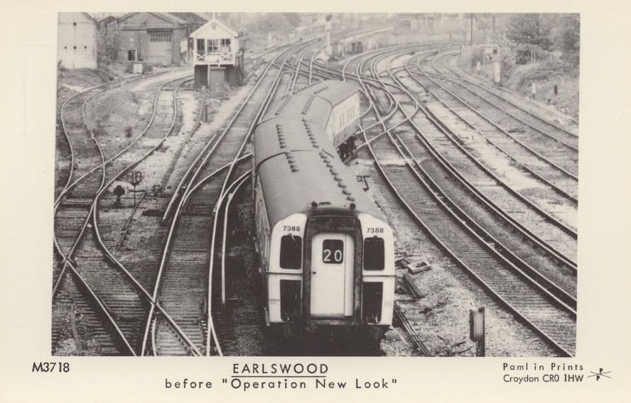 Earlswood Station Before Operation New Look Train Railway Postcard