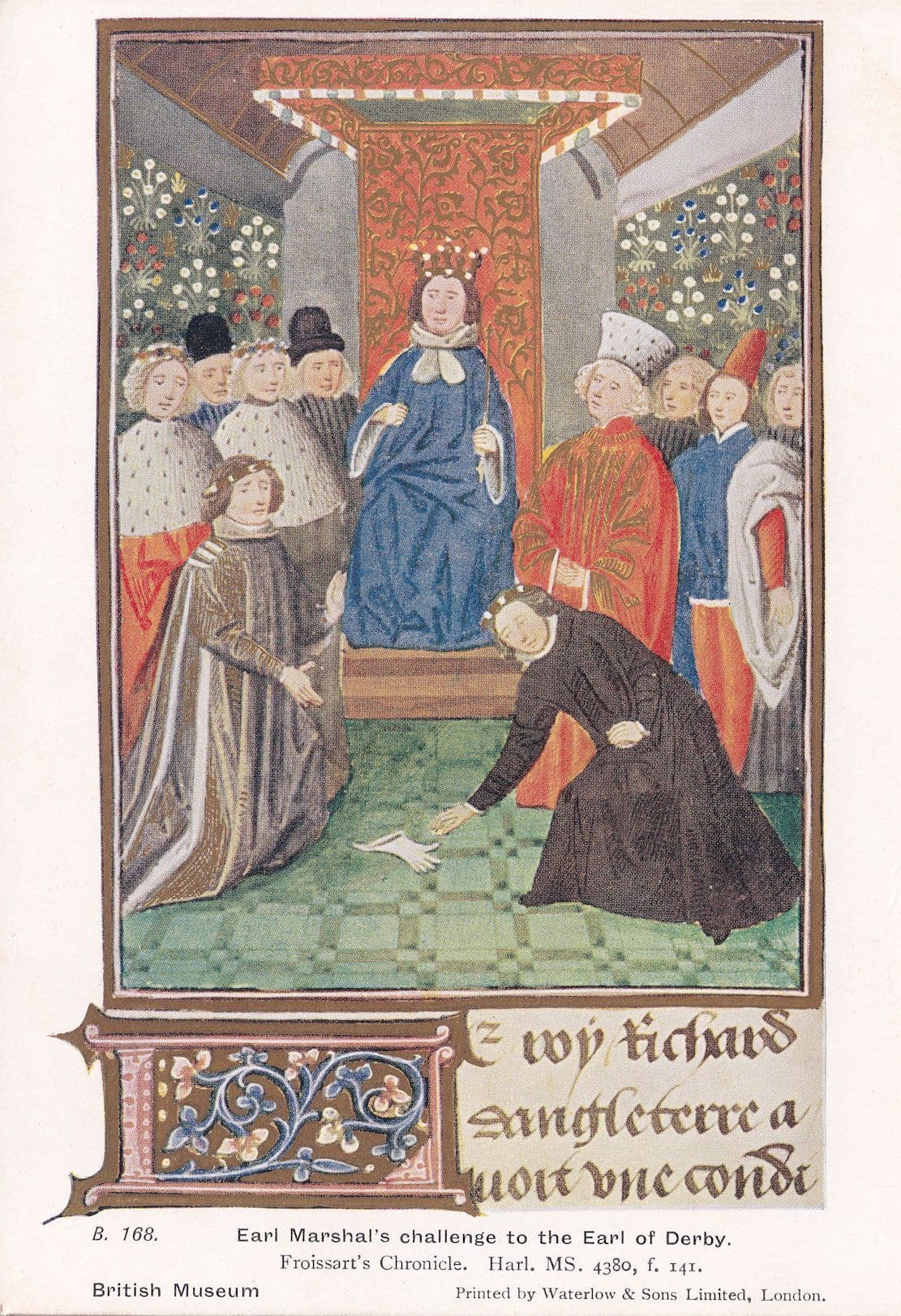East Marshal's Challenge To The Earl Of Derby Postcard