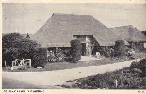 East Wittering Sussex The Armarda Barn Real Photo Vintage Postcard