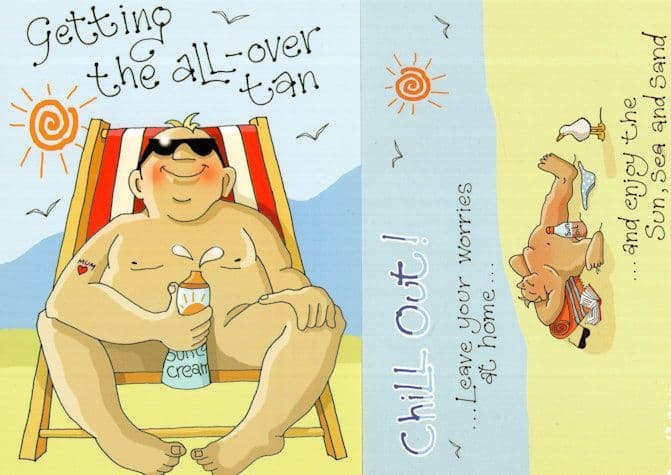 Eastbourne Sun Tan Cream Ointment 2x Sussex Comic Postcard s