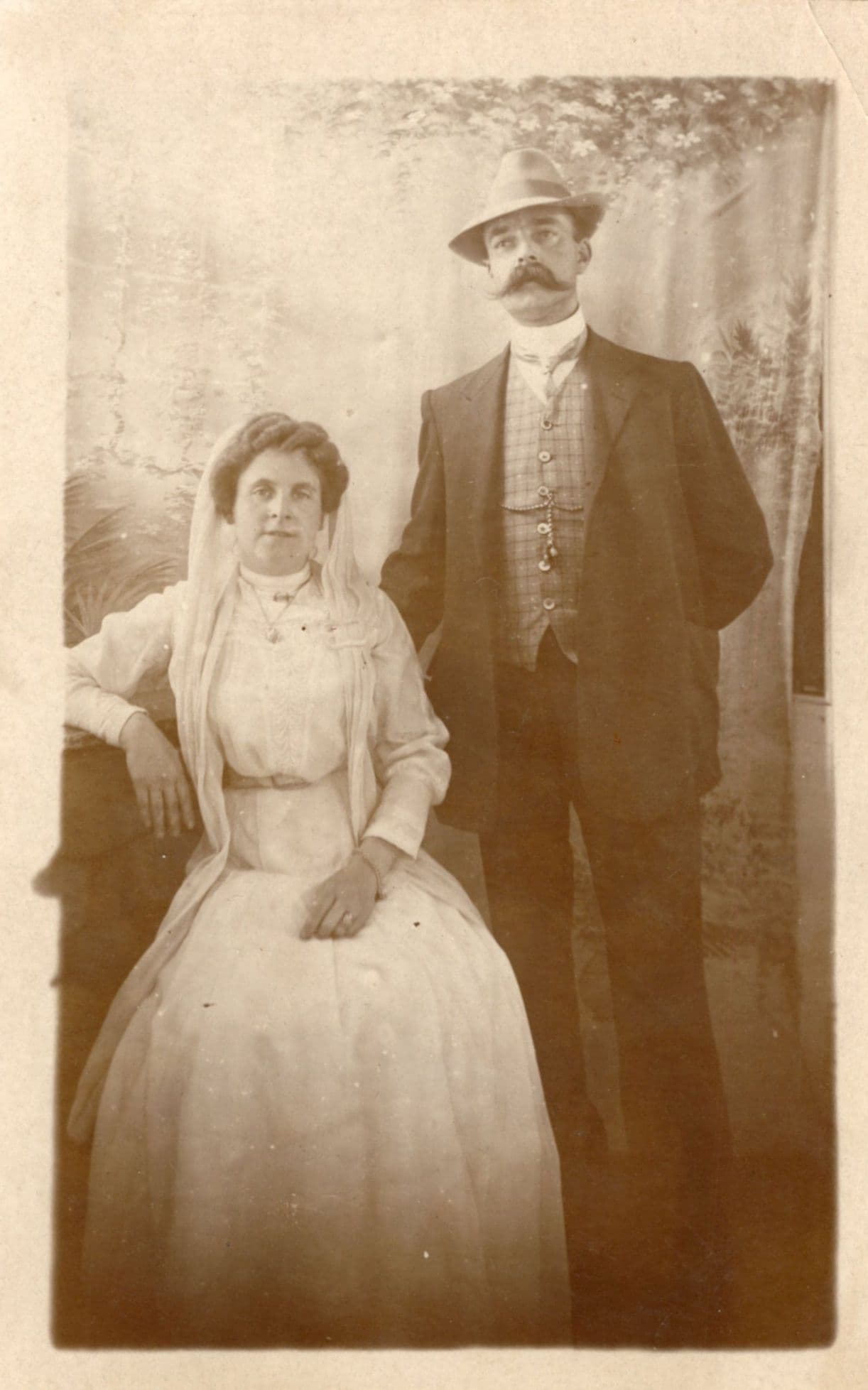 Eastbourne Sussex Man In Stately Home Country Fashion Old Postcard