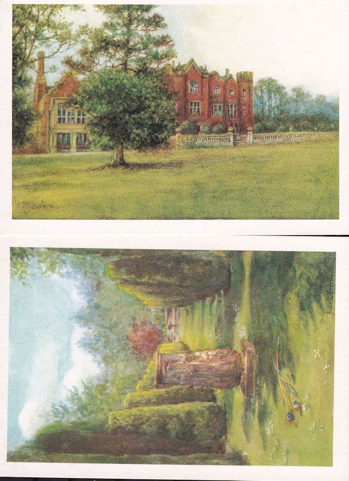 Easton Lodge Yew Tree Walk Sundial Great Dunmow 2x Postcard s