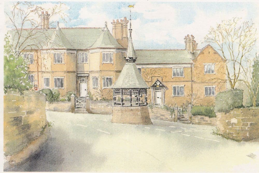 Ecclestone Village Chester Painting Postcard