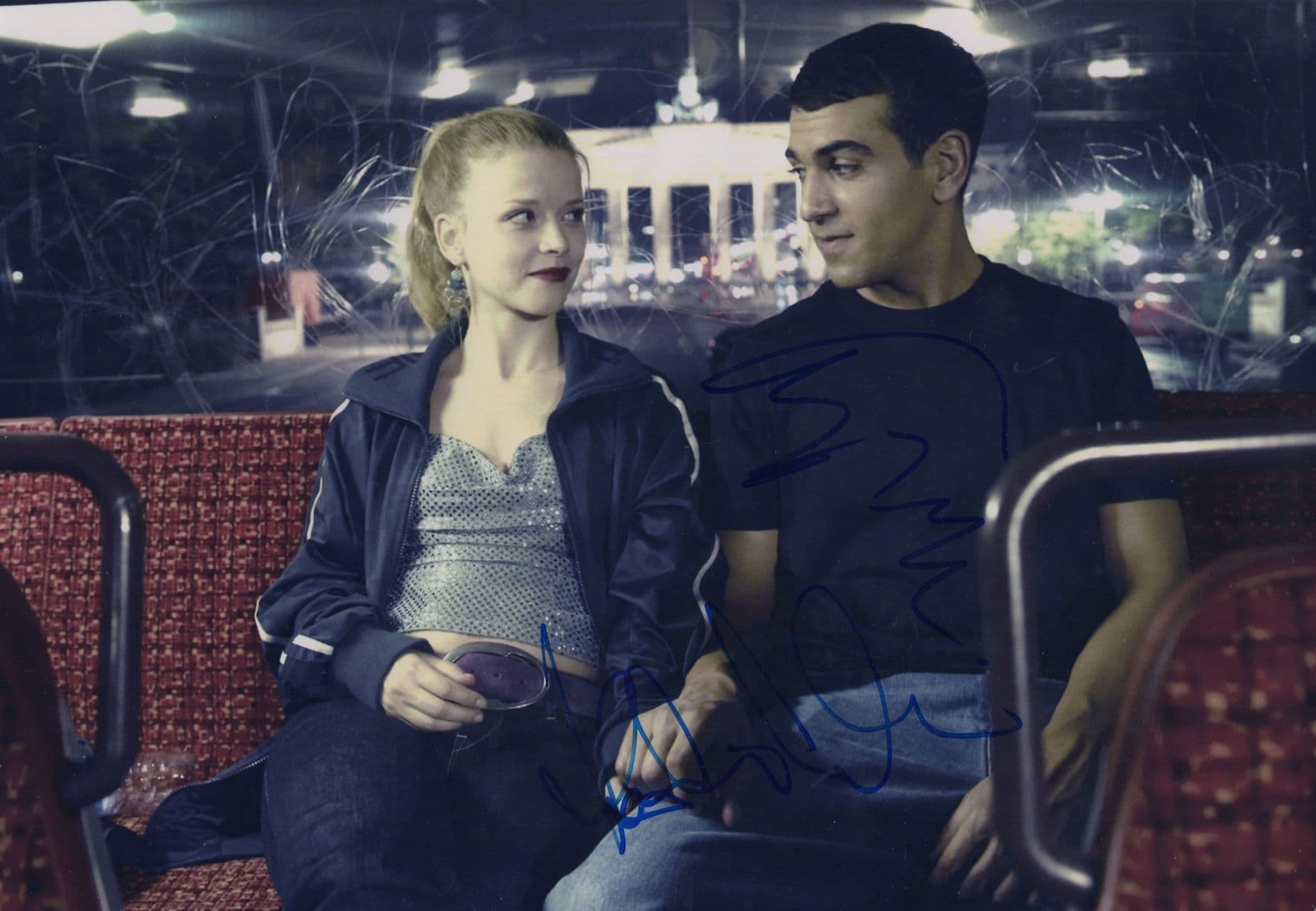 Ed Westwick & Felicity Jones DOUBLE Hand Signed 12x8 Photo