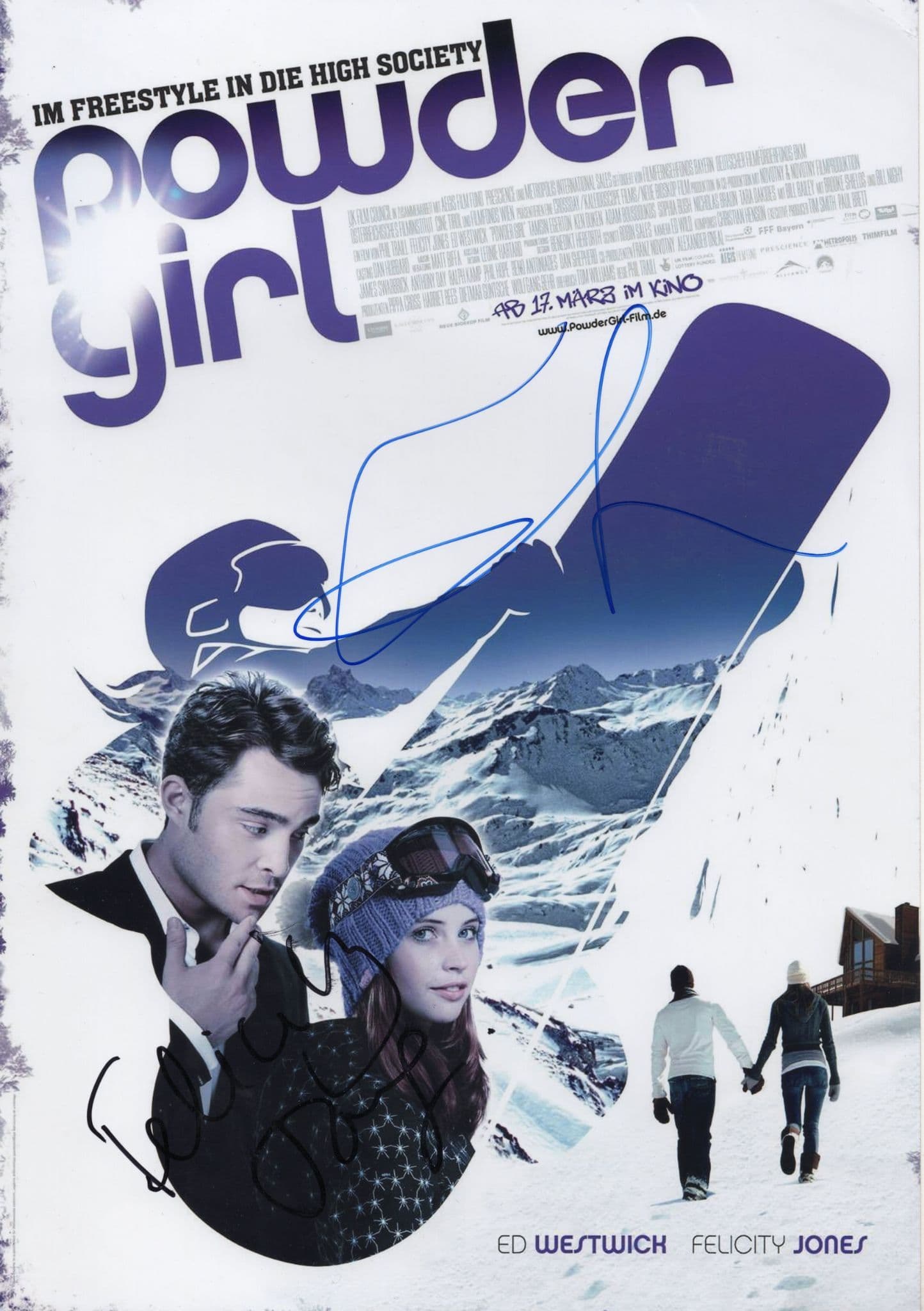 Ed Westwick Powder Girl Giant 12x9 Hand Signed Photo