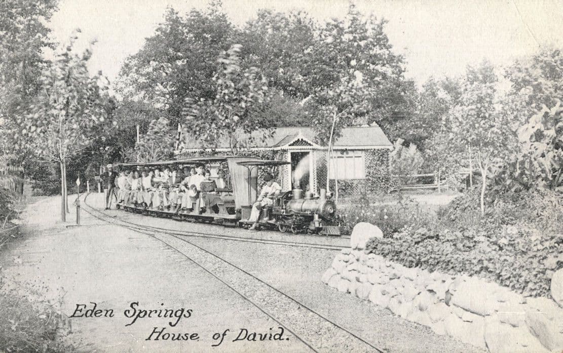 Eden Springs House Of David Miniature Railway Station USA Old Postcard