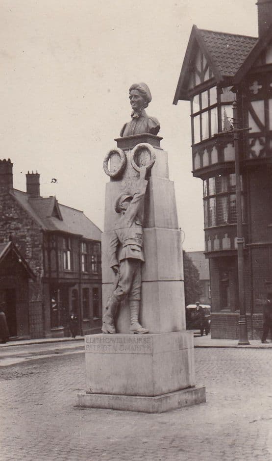 Edith Cavell Memorial Norwich Real Photo RPC Old Postcard