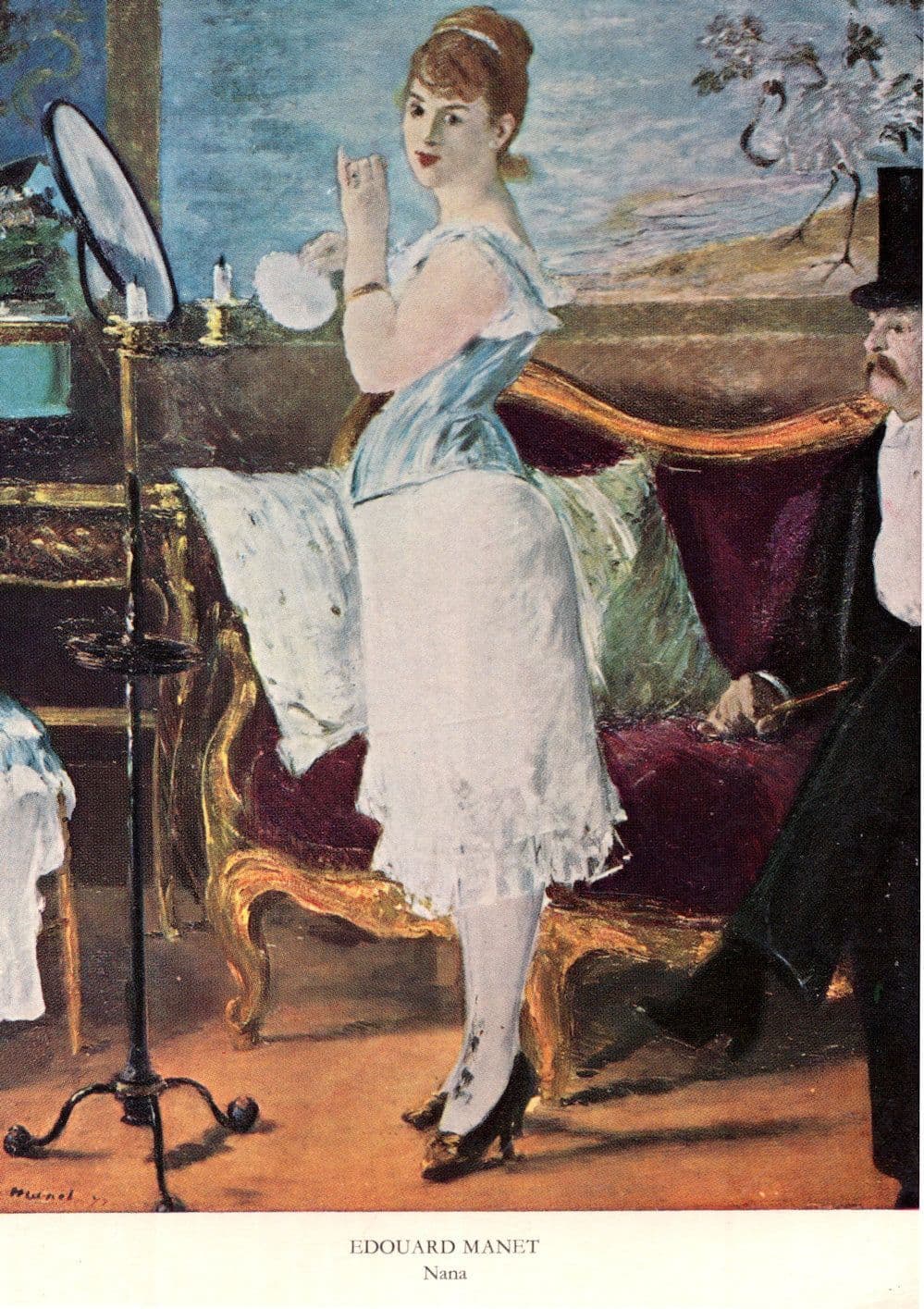 Edouard Manet Nana French Painting Old Medici Postcard