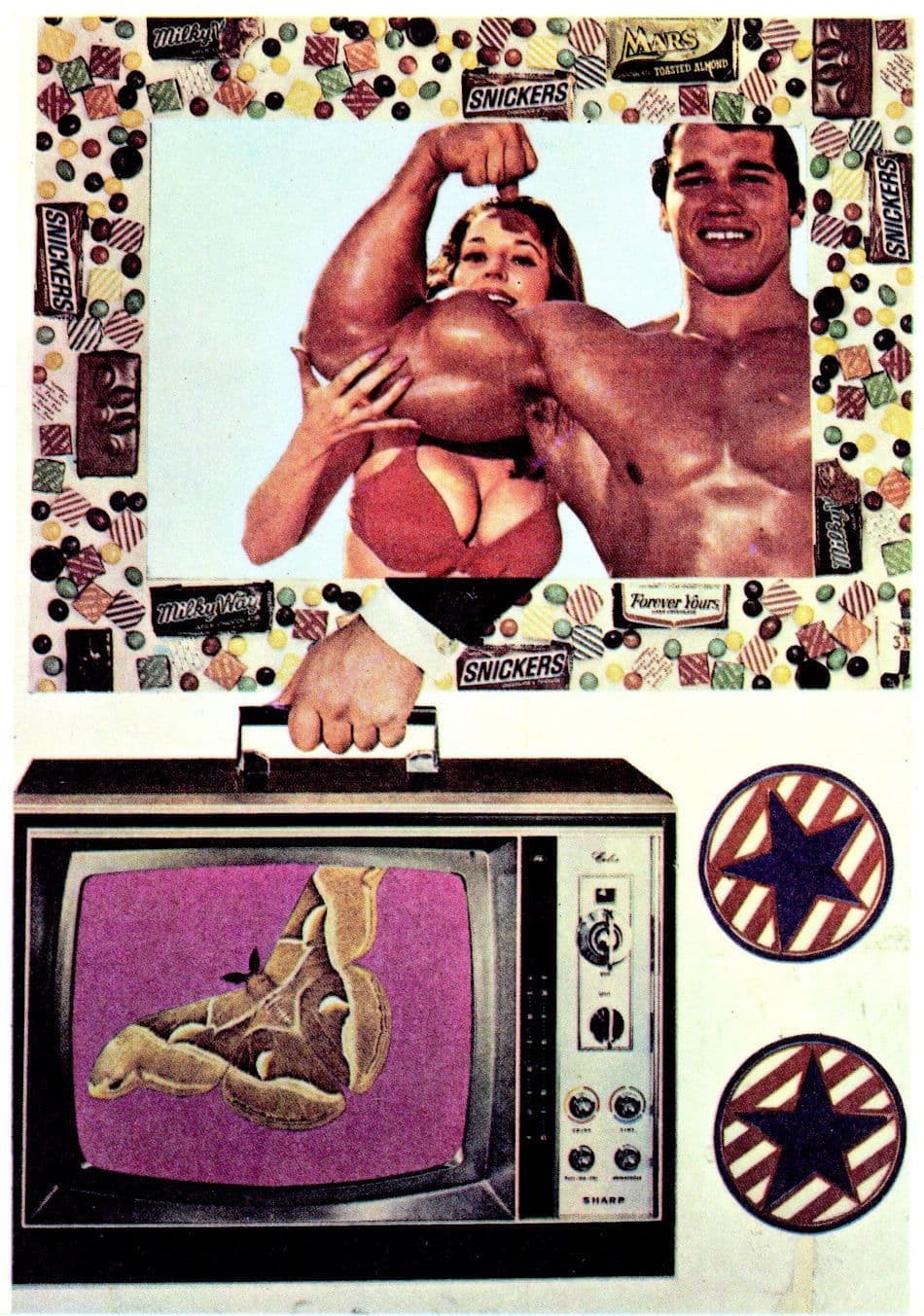 Eduardo Paolozzi Image Fades Strongman Scottish Painting Postcard