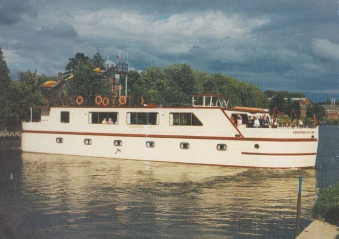 Edward Elgar Holiday Boat Riverboat River Stern Cruises 1980s Postcard