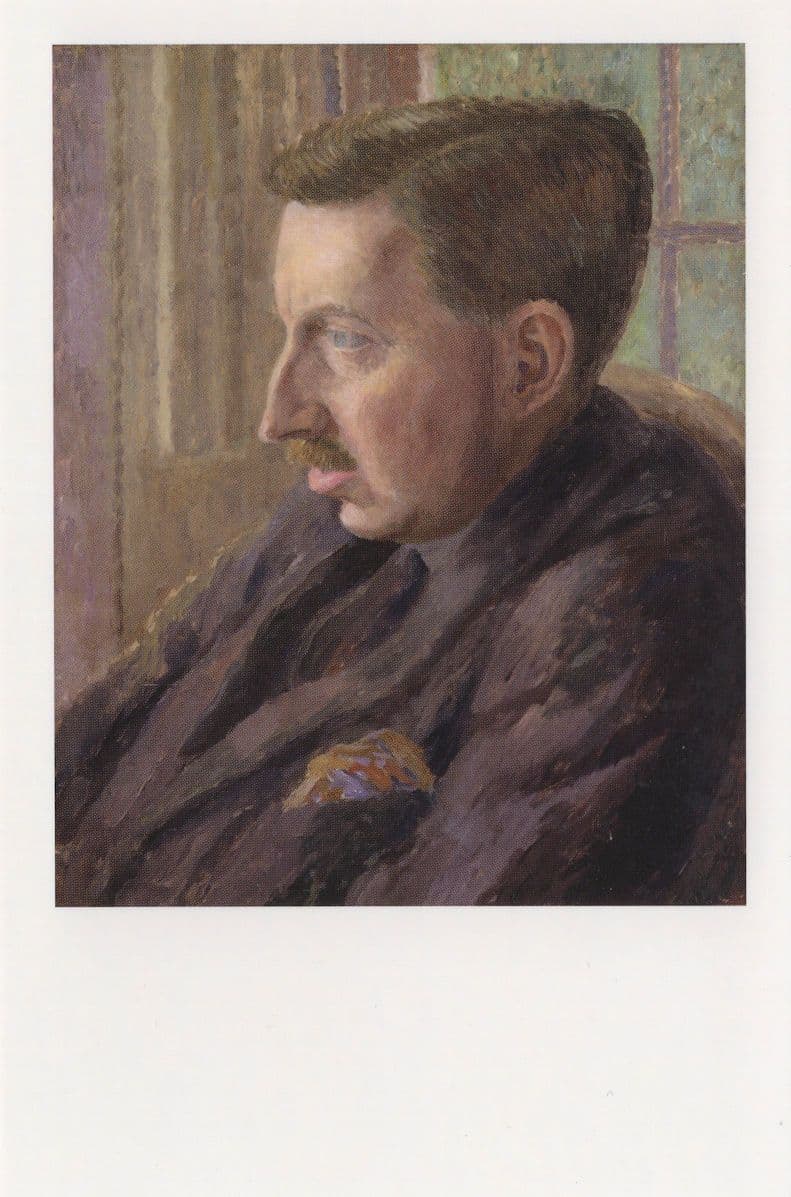 Edward EM Forster of A Room With A View Book Painting Postcard