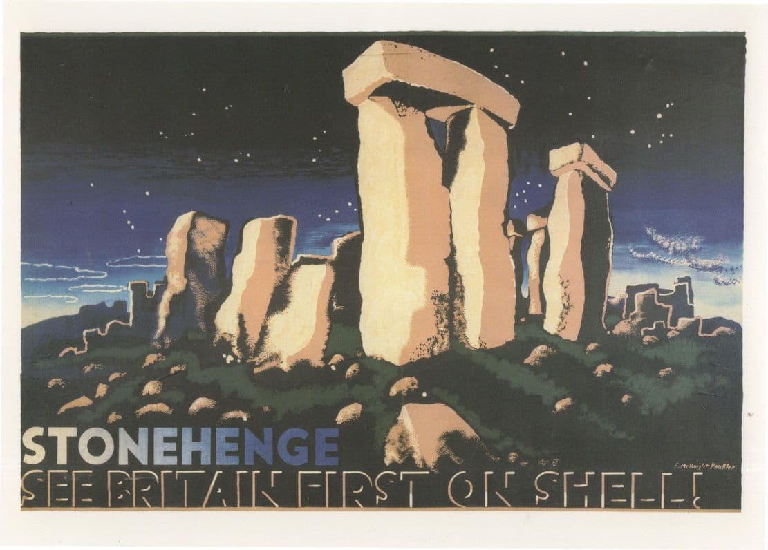 Edward McKnight Kauffer Stonehenge In 1931 Painting Postcard