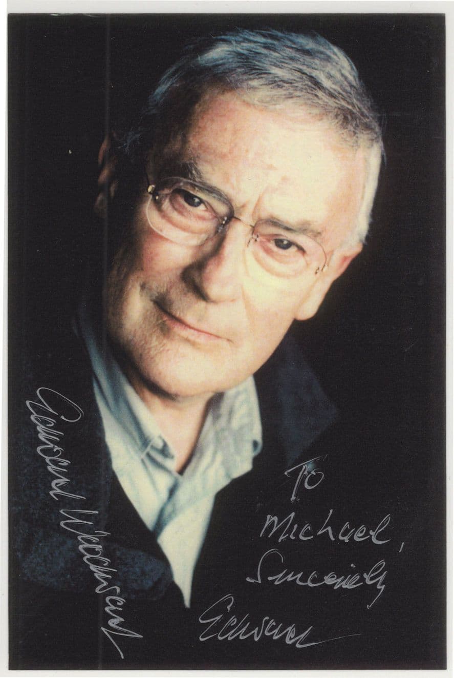Edward Woodward The Wicker Man Double Hand Signed Photo