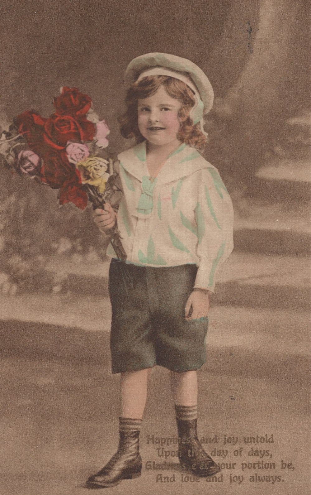 Edwardian High Childrens Leather Shoes Unusual WW1 Greetings Postcard
