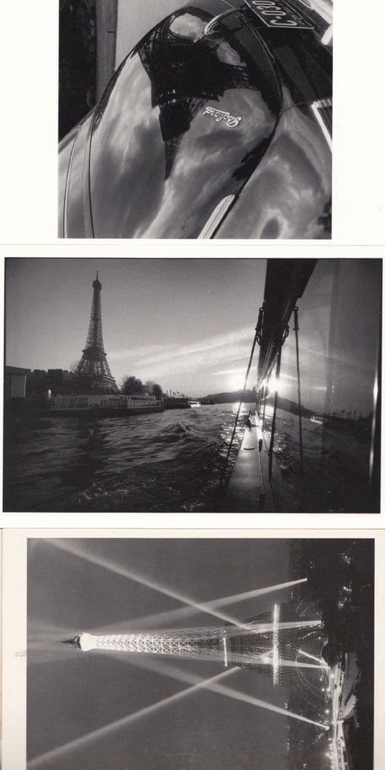 Eiffel Tower 3 ART French Classic Car Reflections AWARD WInning Photo Postcard s