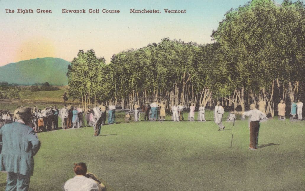 Eighth Green Vermont Ekwanok Golf Course USA Old Rare Postcard