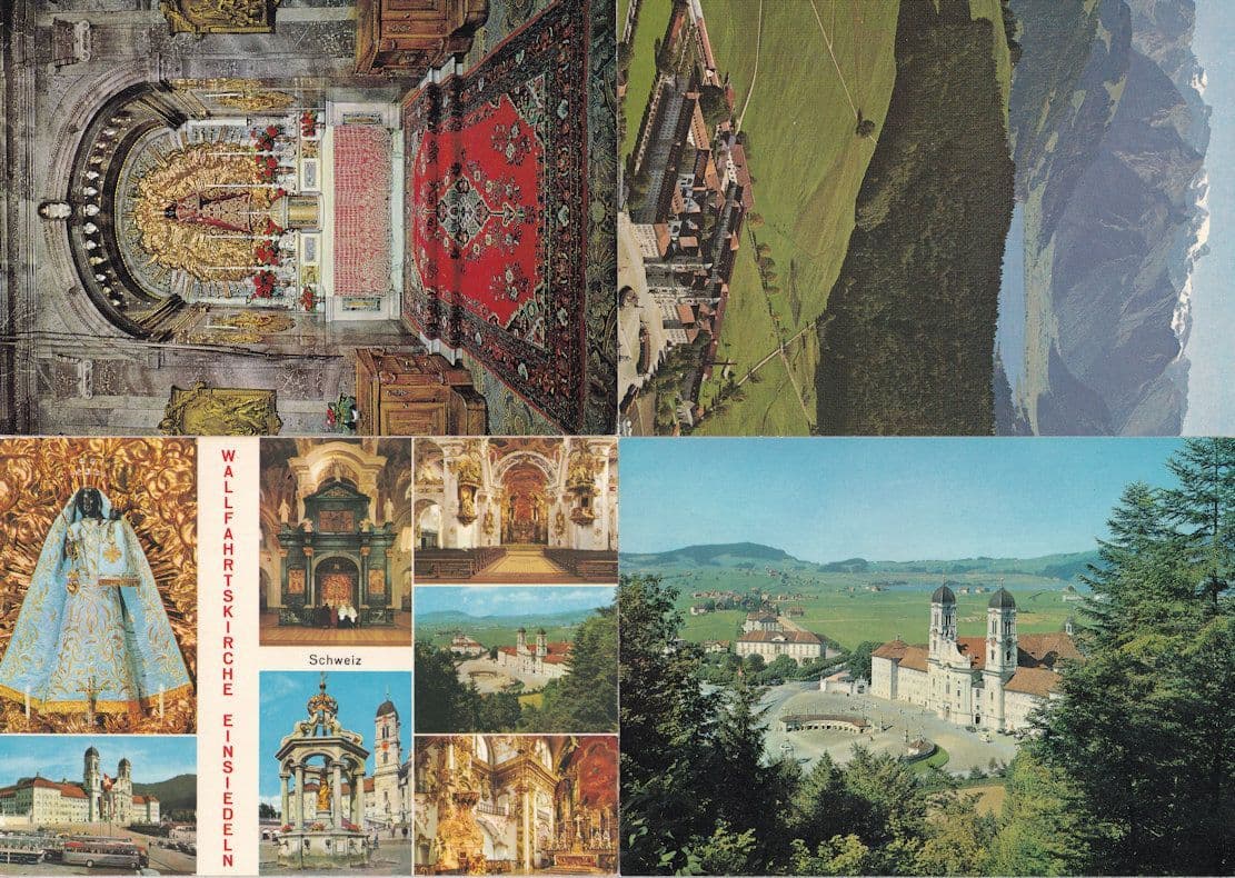 Einsiedeln Monastry Kloster Interior 4x Swiss Religious Postcard s