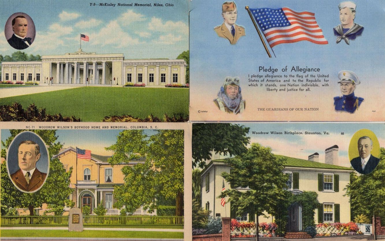 Eisenhower JFK John Kennedy 4x USA President Old Postcard s