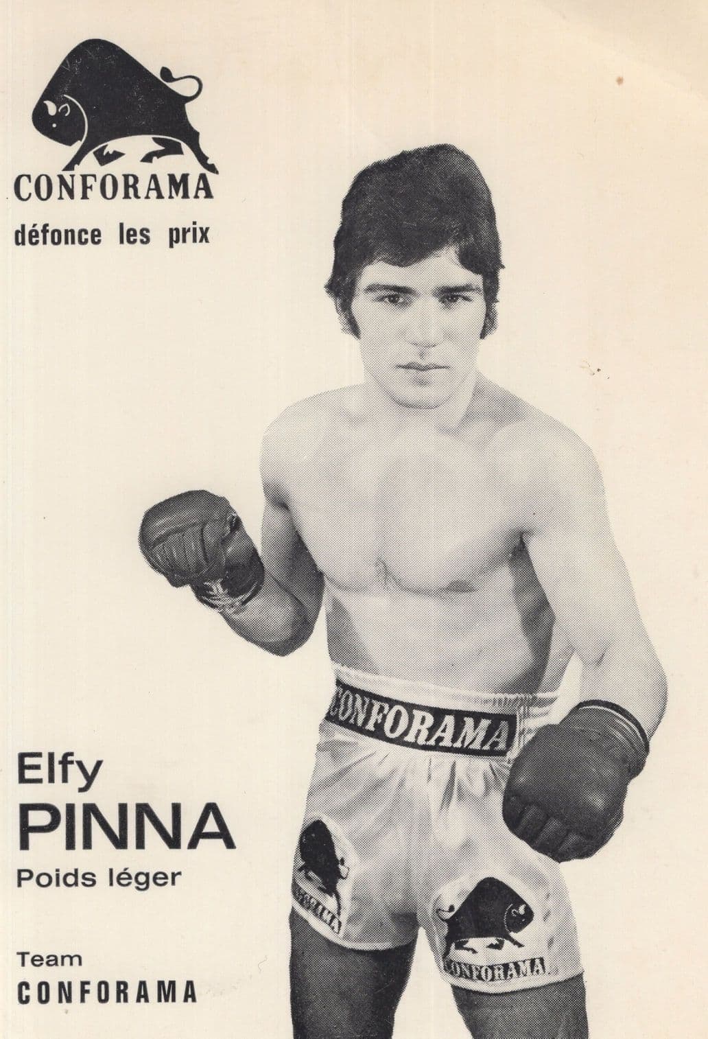 Elfy Efisio Pinna Italian Boxer Boxing Vintage Publicity Card Photo