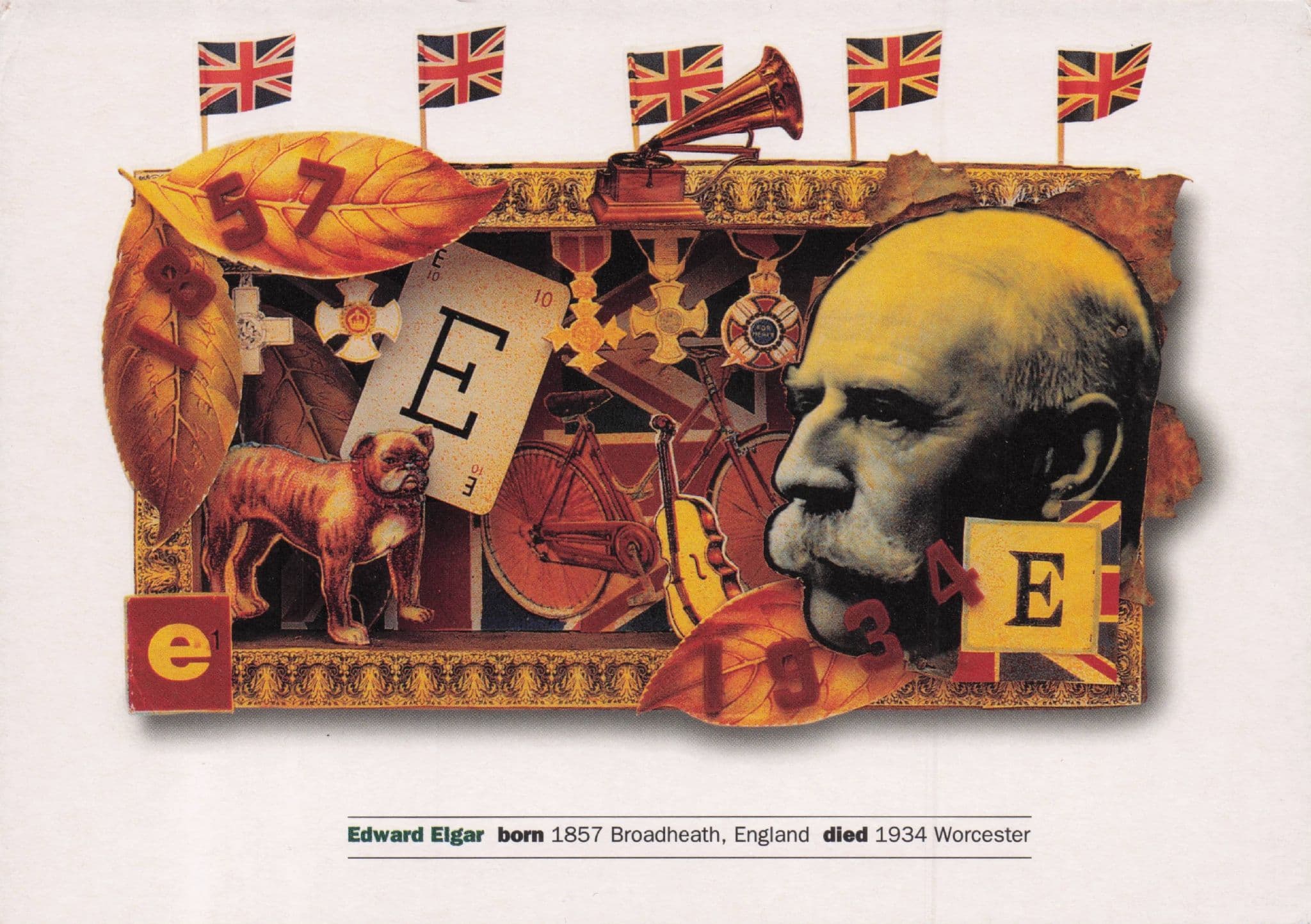 Elgar Classical Music BBC Composer Art Advertising Postcard