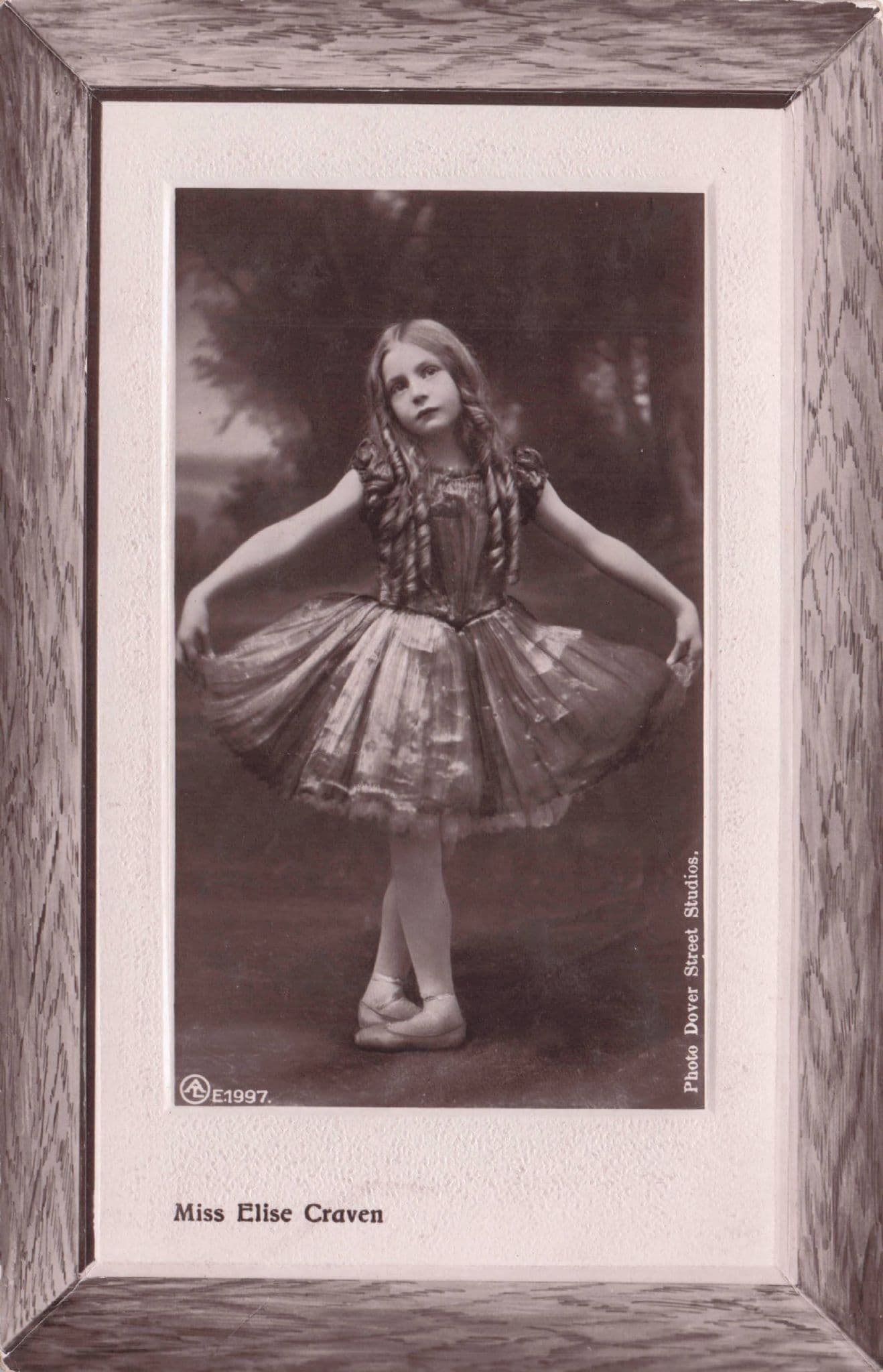 Elise Craven Edwardian Child Actress Aristophat Old Real Photo Postcard