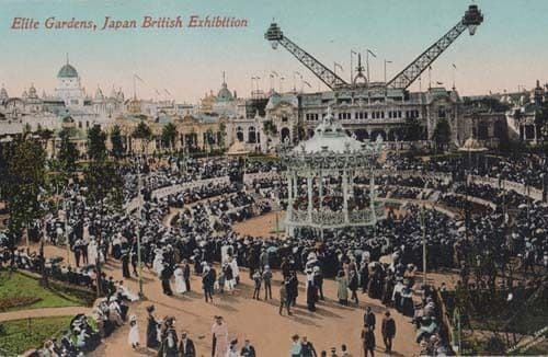 Elite Gardens Japan London British Franco Exhibition Antique Postcard